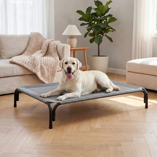 【Tiktokshopstockup】Elevated Dog Bed for Large Dogs, Breathable & Cooling Pet Cot, Non-Slip Stable Design, Portable Raised Bed for Indoor & Outdoor Use Summervibes Petlovers Outdoorfun