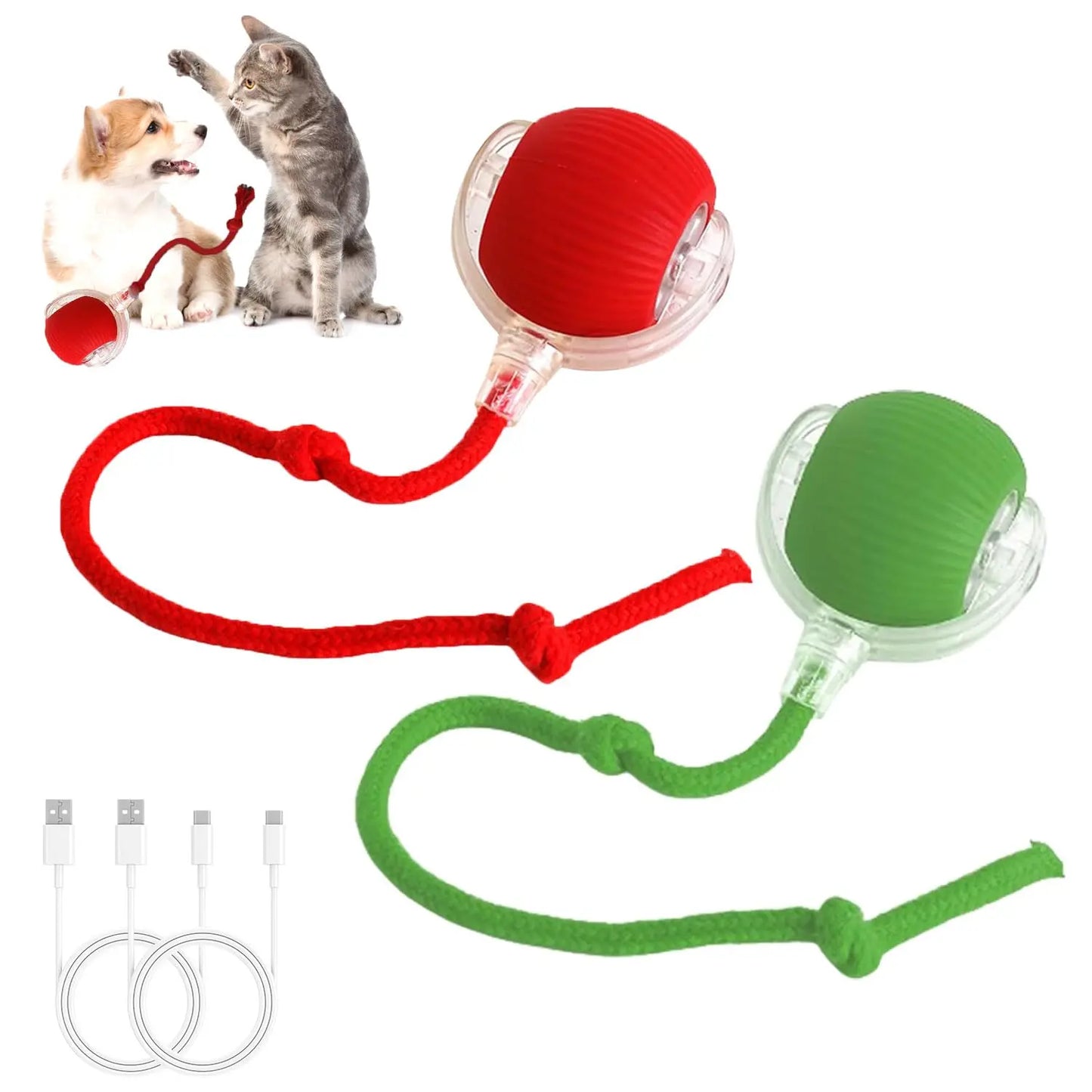 Interactive Cat Toy Ball: Automatically Rolling Electric Ball, Suitable for Indoor Cats/Dogs, Brings the Fun of Chasing Tails. Motion Sensing, Keeps Pets Busy and Enjoys Rich Sports Stimulation. Great Pet Gifts/Supplies.