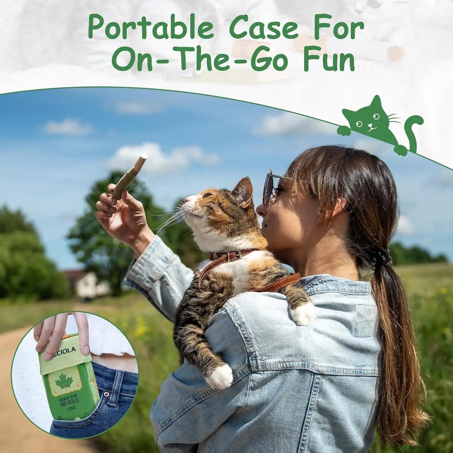 Nocciola 3 Pack Purr-Re-Roll Cat Toy Set #Summervibes #Petlovers, 100% Premium Cat Herb Filling, Natural Stimulation for Cats, Safe Teething & Kicker Toys, Perfect for Kittens