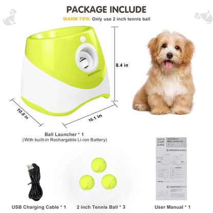 Lanzador Automático de Pelotas para Perros Recargable — 3 Distancias