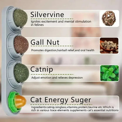 Juguete Catnip Giratorio para Gatos — Limpieza de Dientes y Digestión