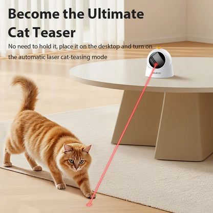 Juguete Láser Automático 360° para Gatos — Interior