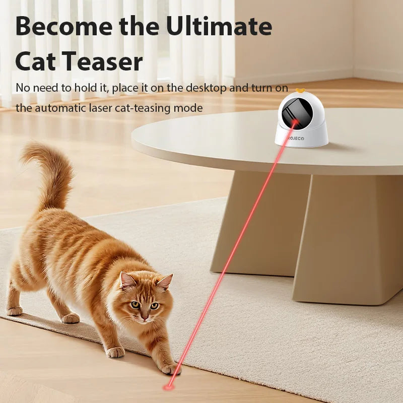 Juguete Láser Automático 360° para Gatos — Interior