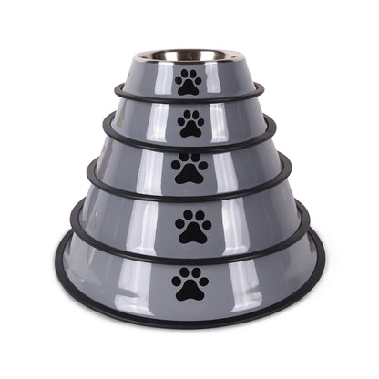 Comedero De Acero Inoxidable Para Perros Y Gatos Antideslizante