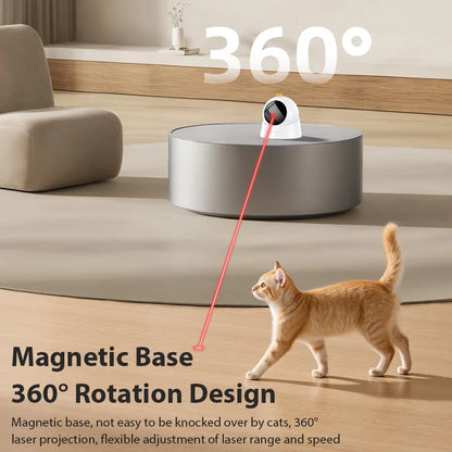 Juguete Láser Automático 360° para Gatos — Interior