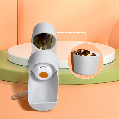 Botella De Agua Para Perros Y Gatos Con Comedero Portátil