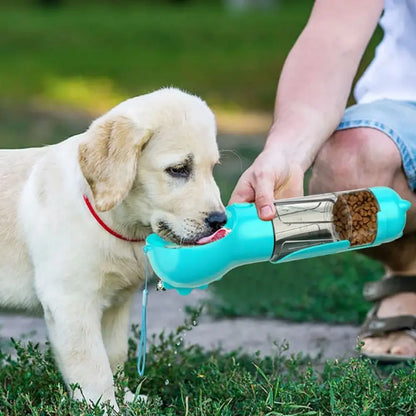 Dispensador de Agua y Comida 3 en 1 para Perros con Bolsas y Pala
