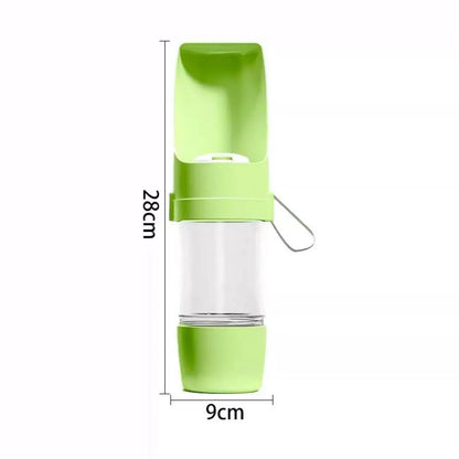 Botella de Agua 3 en 1 para Perros y Gatos con Comedero