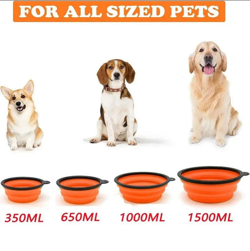 Comedero Plegable De Silicona Para Mascotas Viaje