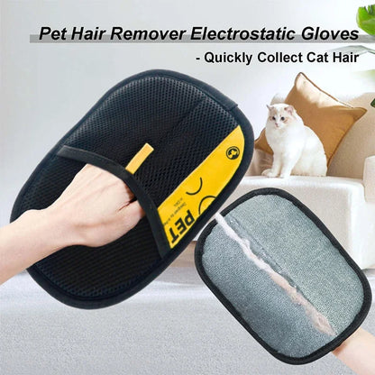 Guantes Quitapelos Electrostáticos para Perros y Gatos — Reutilizables