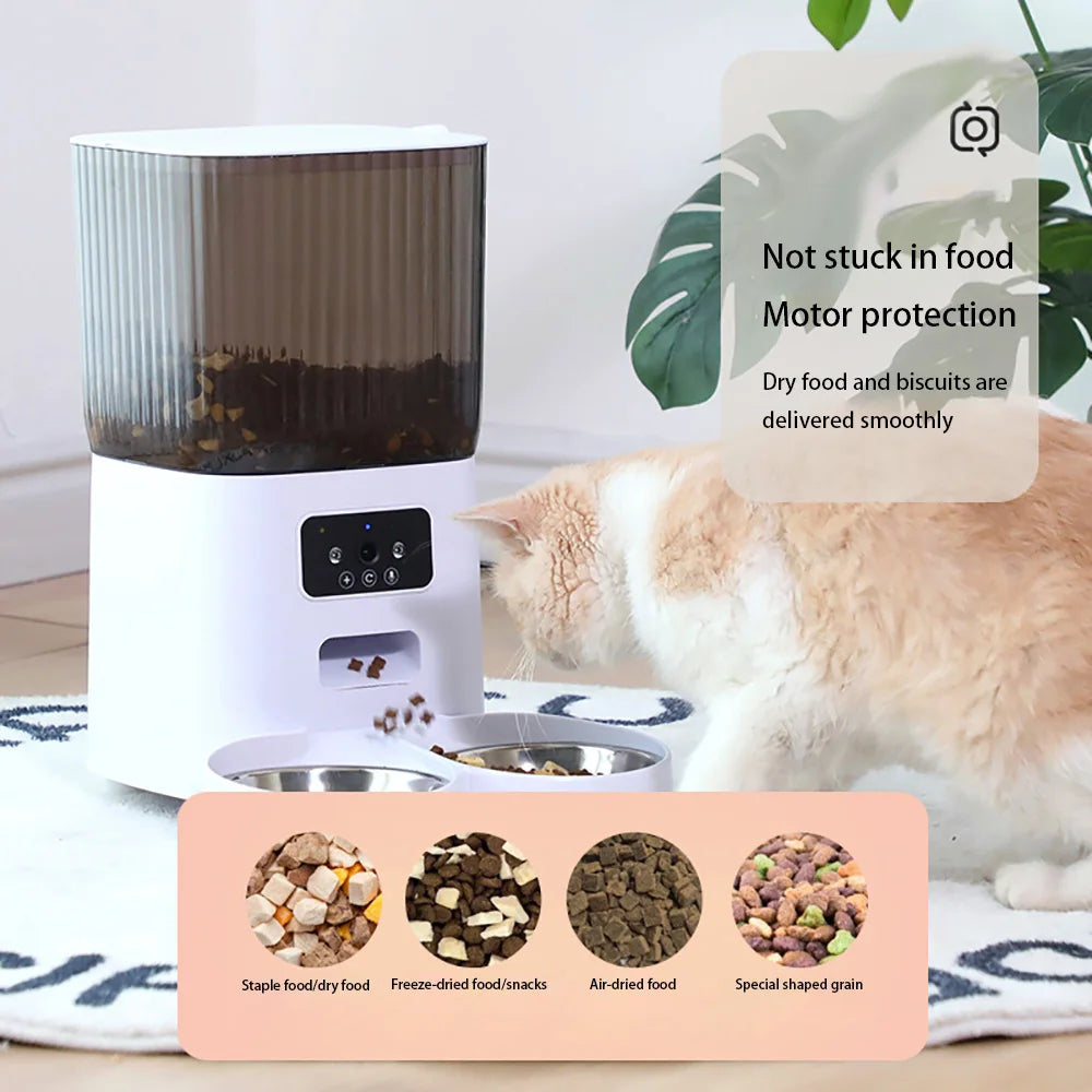 Comedero Automático con Cámara WiFi 5L para Perros y Gatos