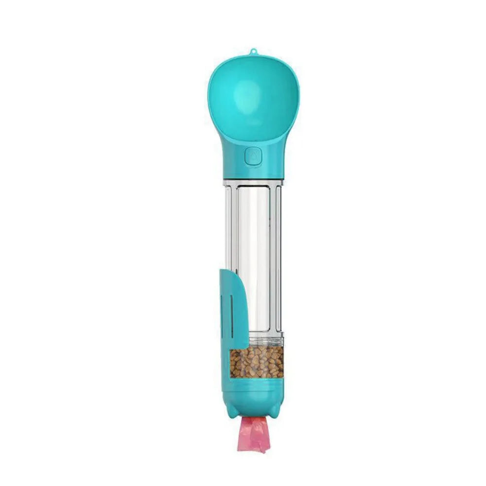 Dispensador de Agua y Comida 3 en 1 para Perros con Bolsas y Pala