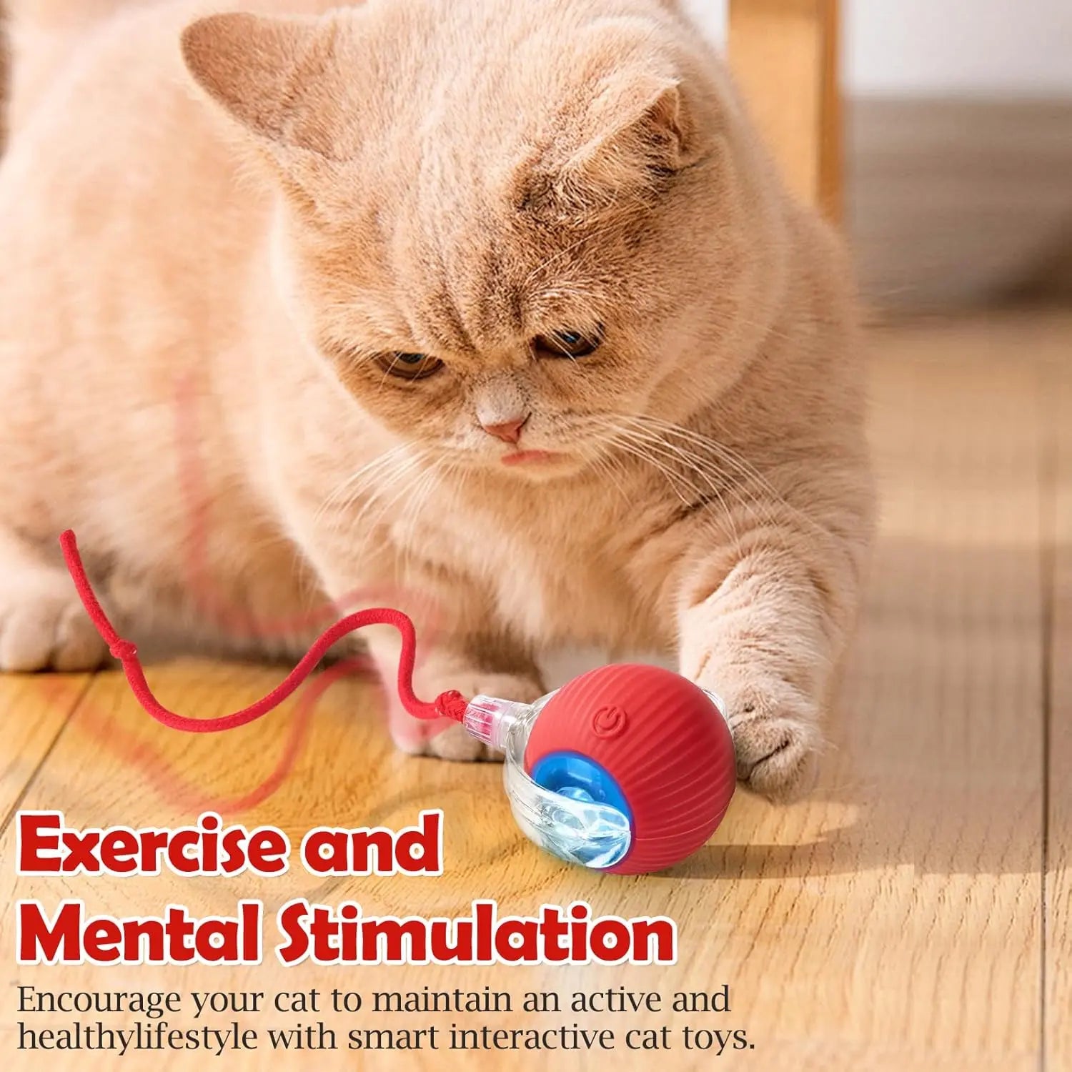 Interactive Cat Toy Ball: Automatically Rolling Electric Ball, Suitable for Indoor Cats/Dogs, Brings the Fun of Chasing Tails. Motion Sensing, Keeps Pets Busy and Enjoys Rich Sports Stimulation. Great Pet Gifts/Supplies.