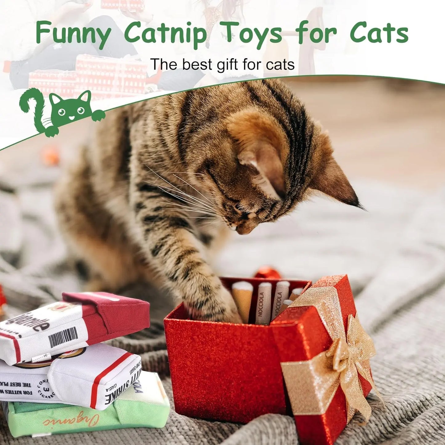 Nocciola 3 Pack Purr-Re-Roll Cat Toy Set #Summervibes #Petlovers, 100% Premium Cat Herb Filling, Natural Stimulation for Cats, Safe Teething & Kicker Toys, Perfect for Kittens