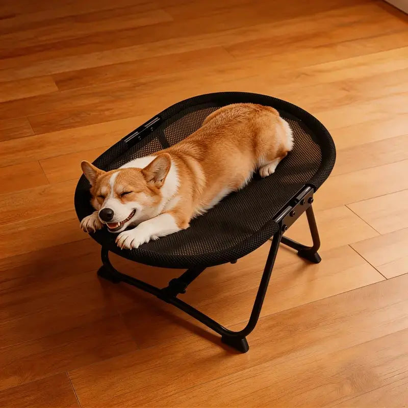Foldable and Portable Pet Cot for Cats and Dogs, Elevated Pet Bed for Cats and Dogs - Breathable Fabric Blanket, Suitable for Indoor and Outdoor Use by Small and Medium-Sized Pets, with a Weight Capacity of 30Kg for Cats and Dogs