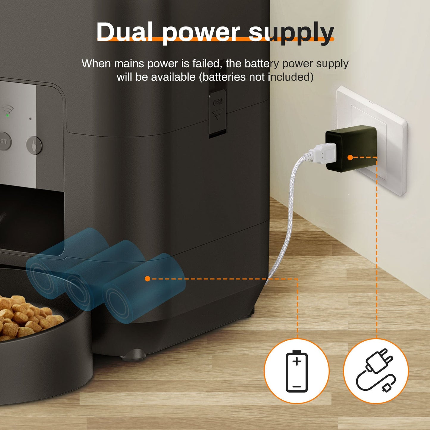 HEYBO Smart Pet Feeder | Automatic, 2L Capacity for Cats & Dogs