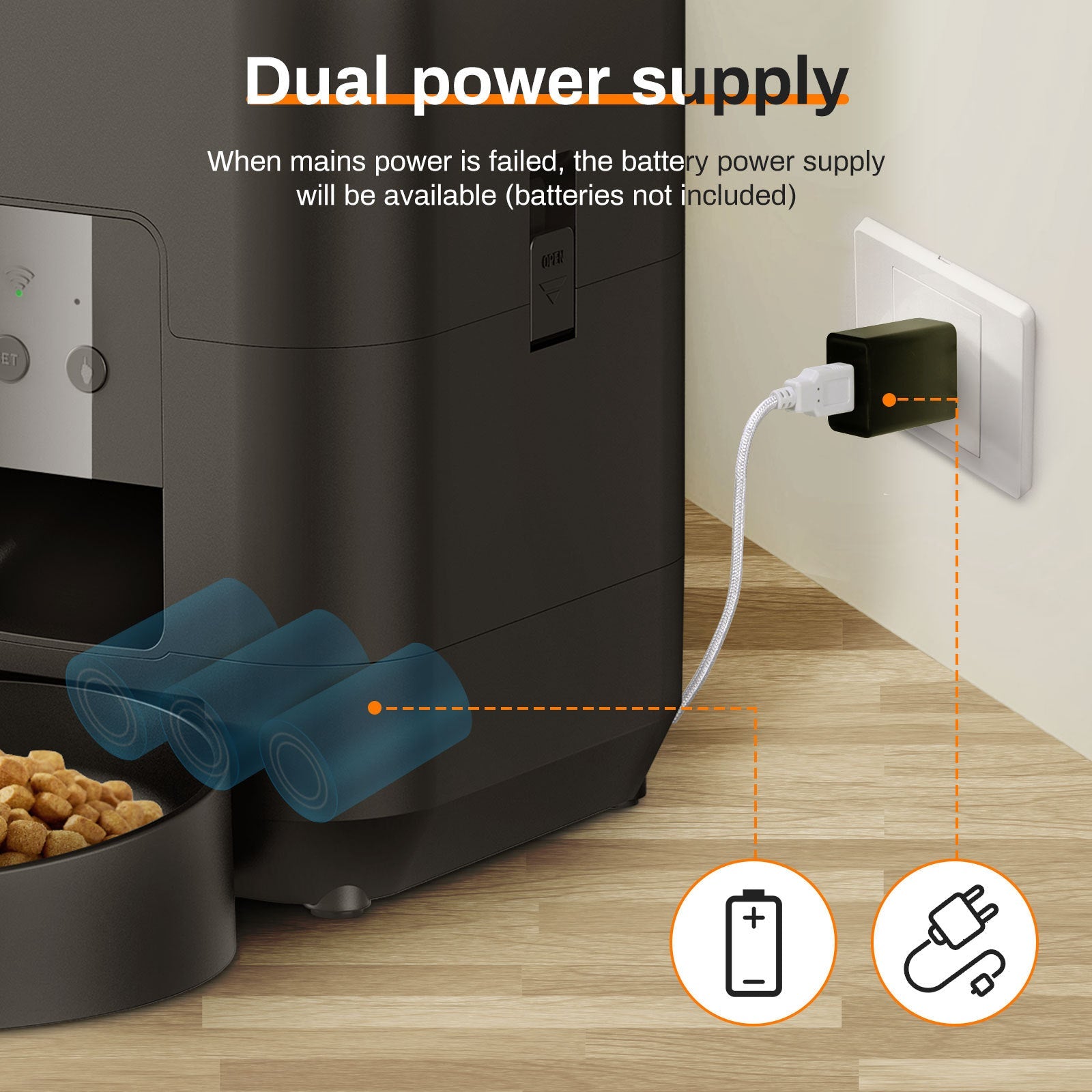 HEYBO Smart Pet Feeder | Automatic, 2L Capacity for Cats & Dogs